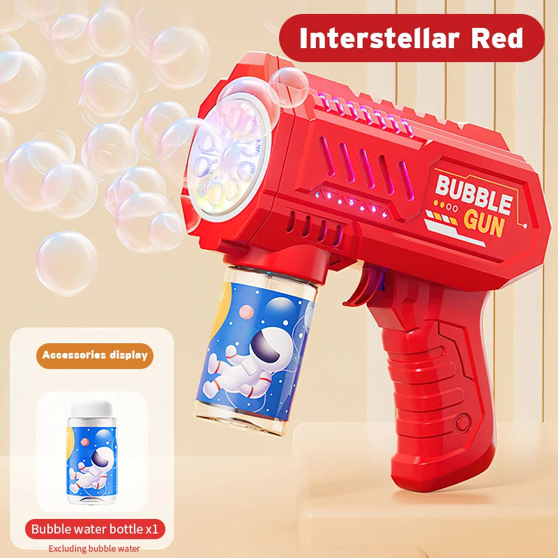 [FREE SHIPPING!] 10 Hole Bubble Machine Gun With Leds