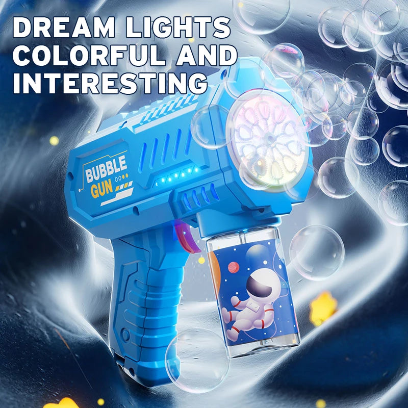 [FREE SHIPPING!] 10 Hole Bubble Machine Gun With Leds