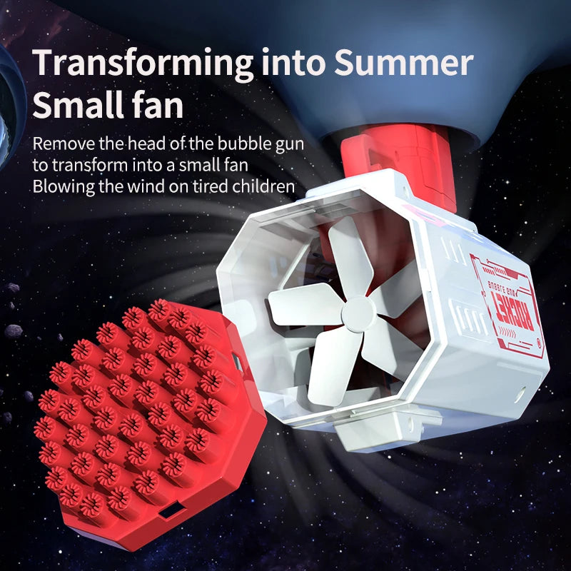 [Free Shipping] Rocket Bubble Machine Gun With Leds With Batteries Red & Green