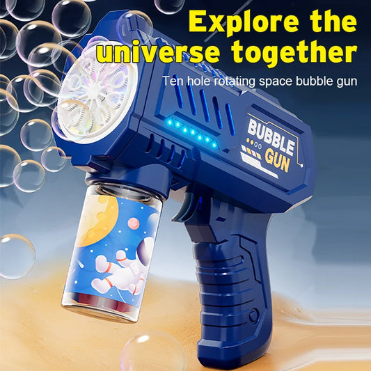 [FREE SHIPPING!] 10 Hole Bubble Machine Gun With Leds