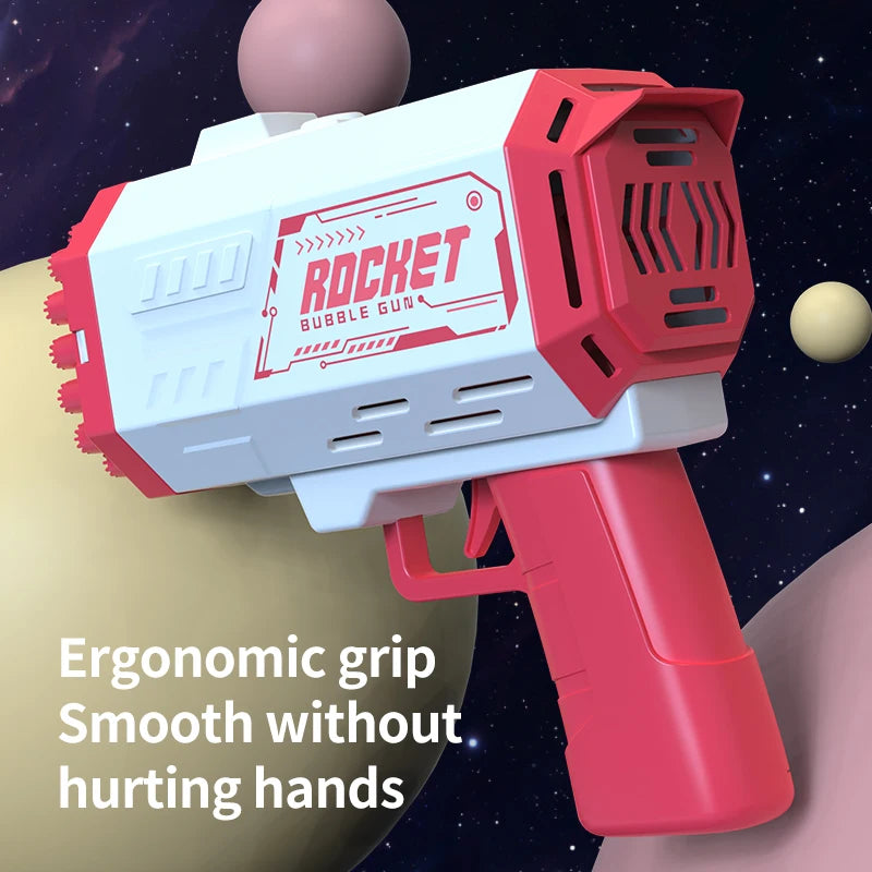 [Free Shipping] Rocket Bubble Machine Gun With Leds With Batteries Red & Green